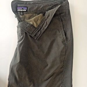 Patagonia Brown Striped Light Weight Shorts 36